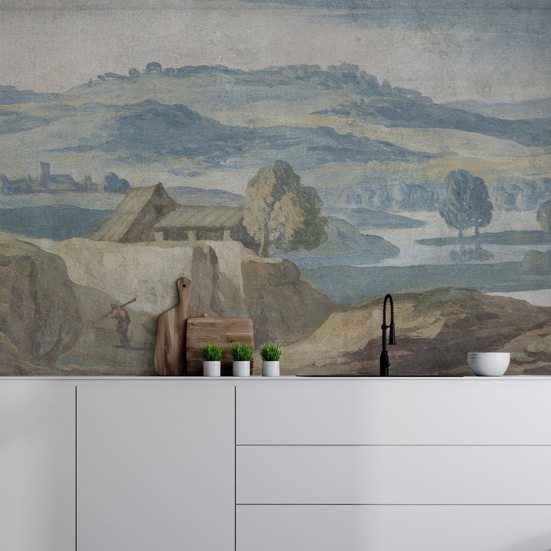Peinture e de Campagne de la Rome Antique - Removable Vinyl (Peel & Stick)