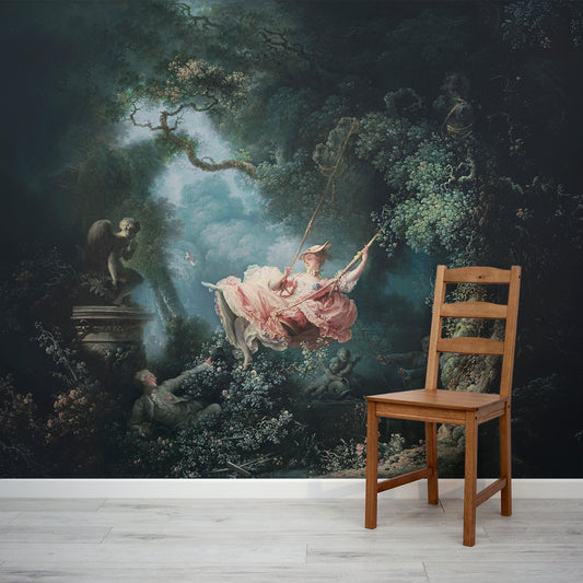 Swinging Bliss Wallpaper In Room With Wooden Chair