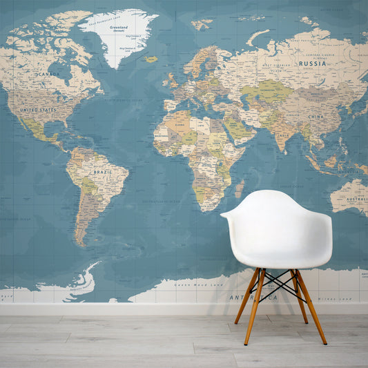 Papier peint carte du monde