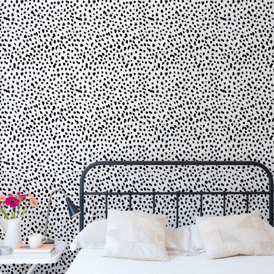 Mini Dalmatian wallpaper mural in a bedroom setting | WallpaperMural.com