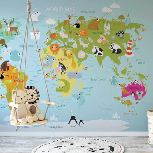 Recilly wallpaper mural with a swing | WallpaperMural.com